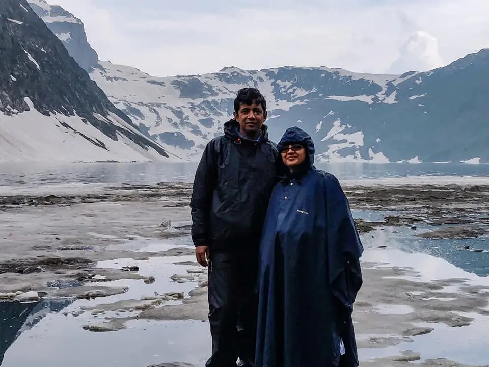 tarsar lake in snow